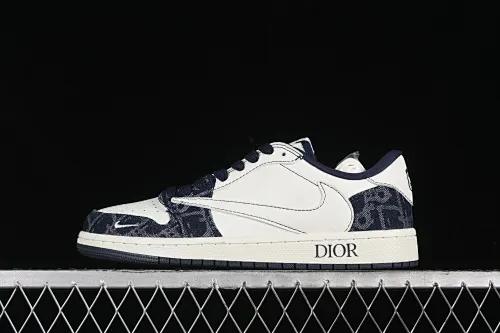 All categories Air Jordan Jordan series basketball shoes Air Jordan 1 Low High-end customized low-top sneakers Travis Scott x Fragment Design x Air Jordan 1 Low OG SP AJ1 Joe 1 Dior joint-white and blue denim low-top cultural casual sneakers CH6336-017
